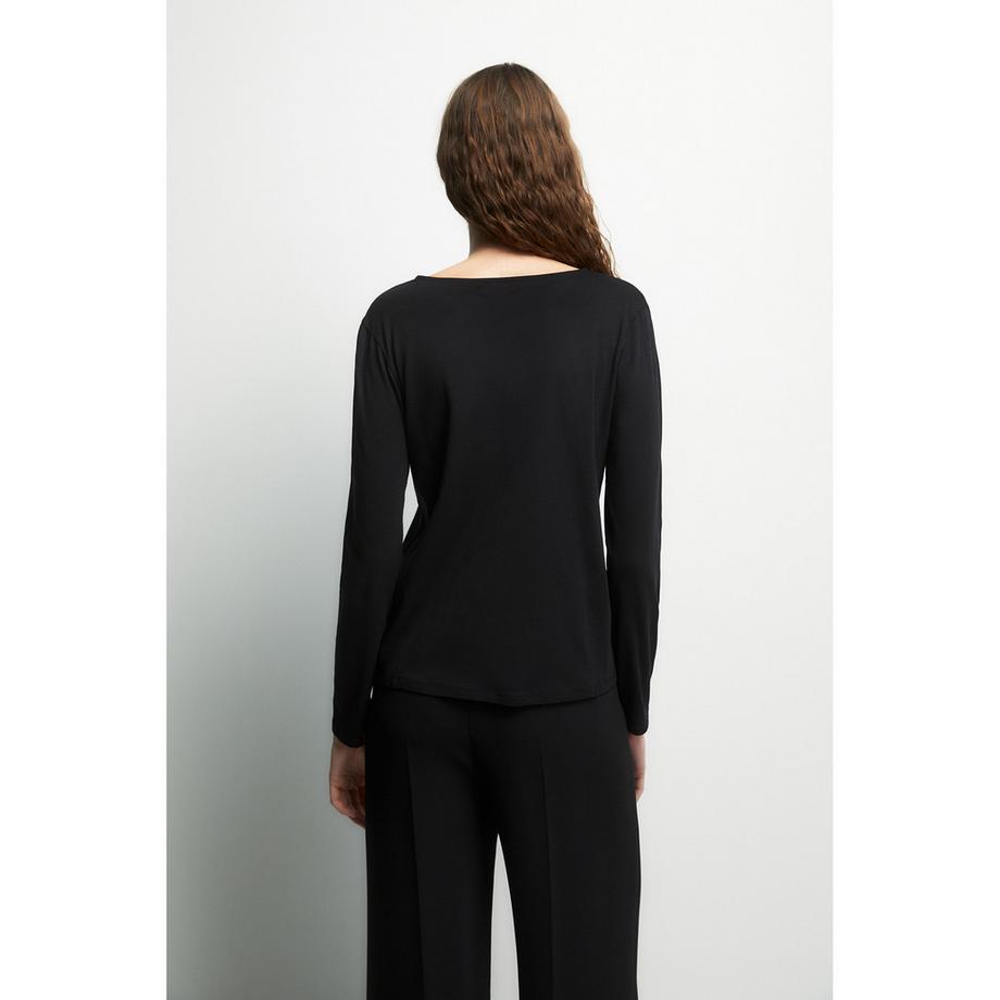 Sfera Langarm-T-Shirt mit Ringdetail  