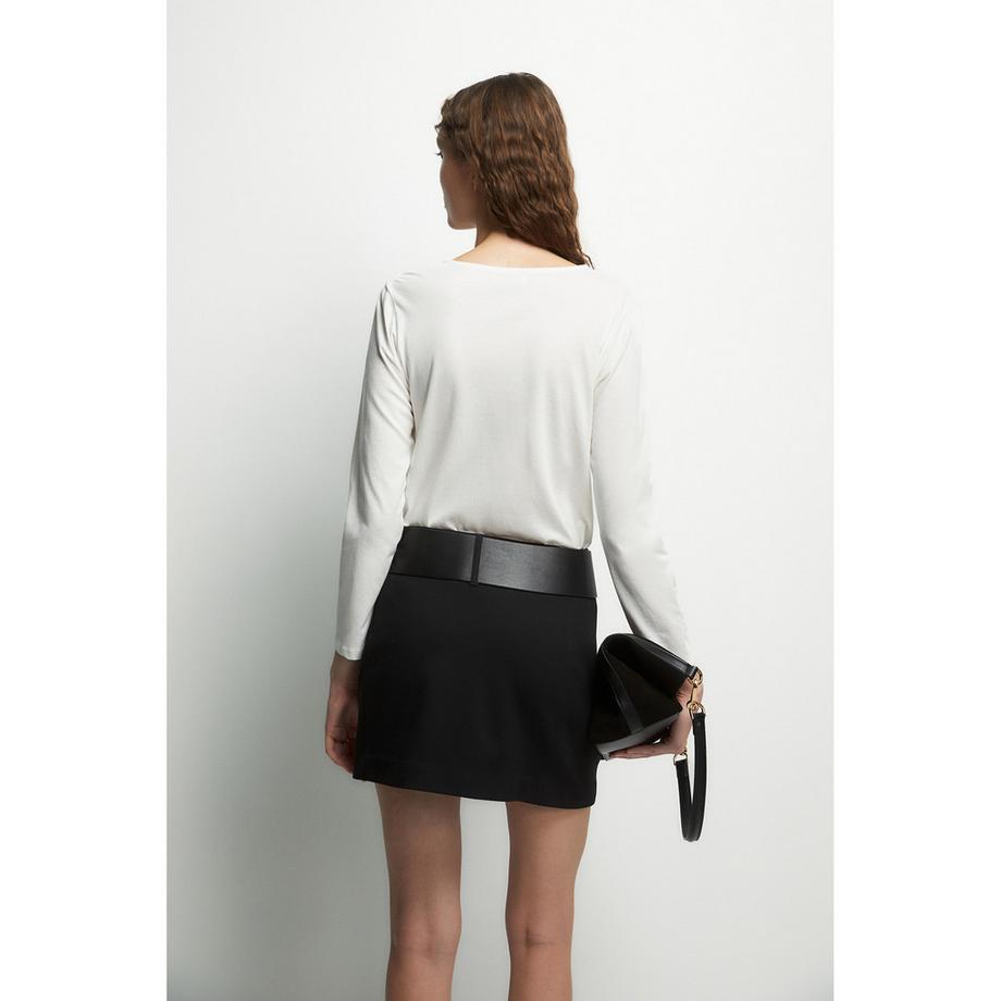 Sfera Langarm-T-Shirt mit Ringdetail  