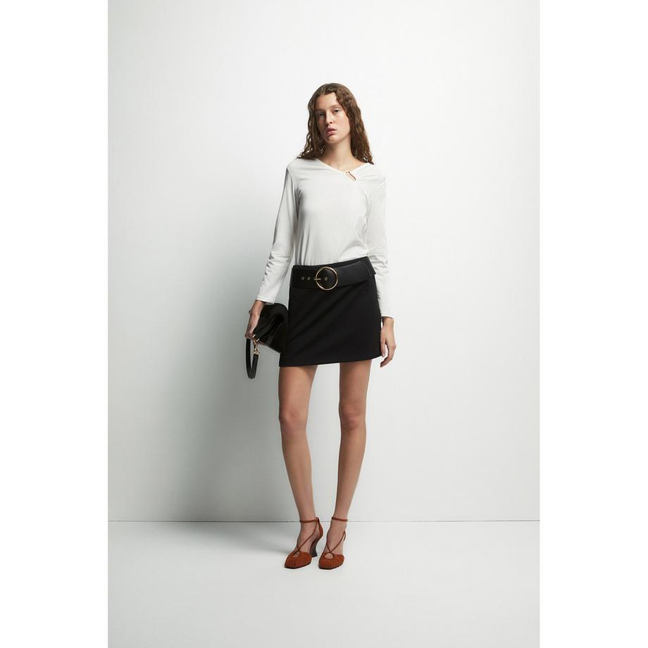 Sfera Langarm-T-Shirt mit Ringdetail  