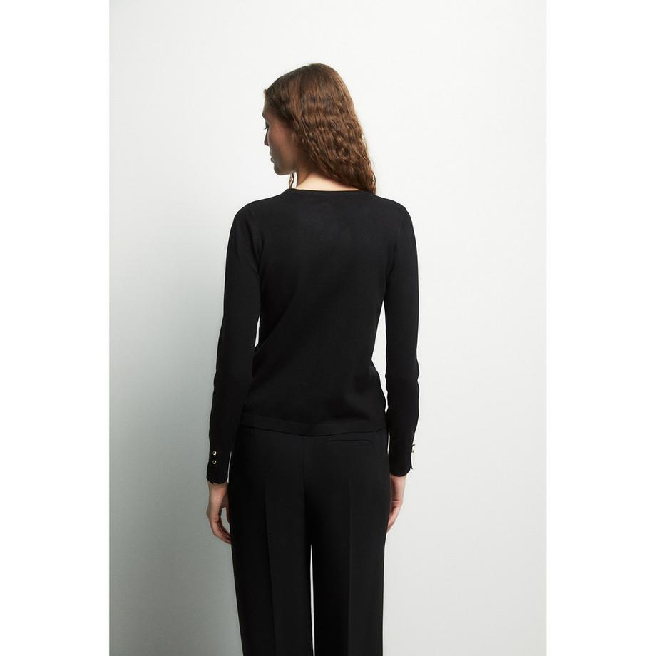 Sfera Cardigan Regular Fit Col Rond  