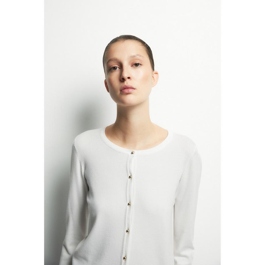 Sfera Cardigan Regular Fit Rundhals  