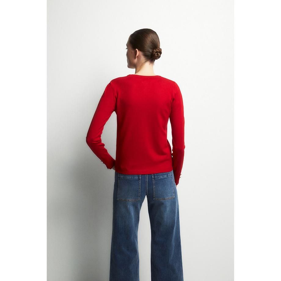 Sfera Cardigan Regular Fit Col Rond  