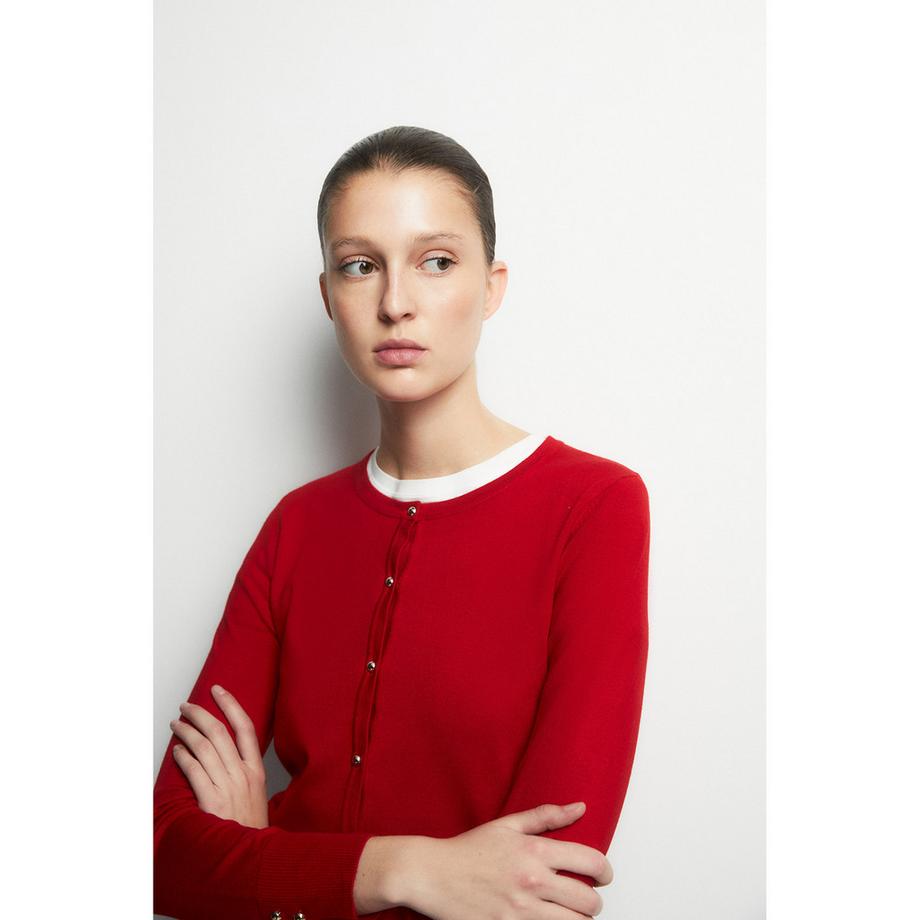 Sfera Cardigan Regular Fit Col Rond  