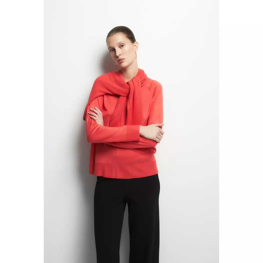 Sfera - Strickpullover, für Damen, Korall, Größe M