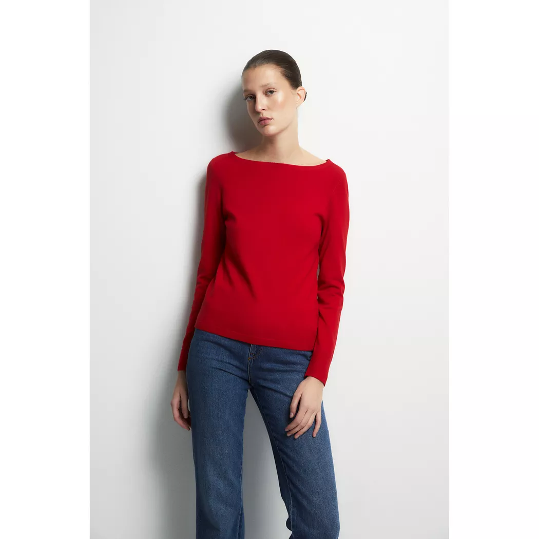 Sfera - Strickpullover, für Damen, Rot, Größe M
