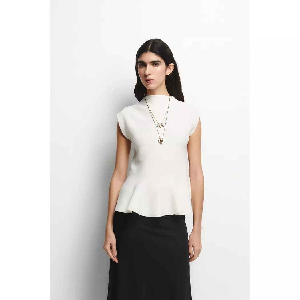 Sfera - Top, für Damen, Creme, Größe M 2