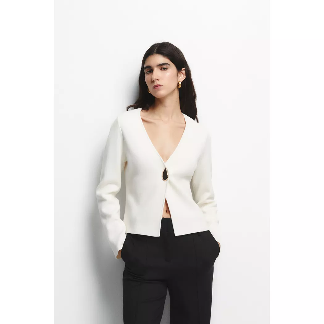 Sfera - Cardigan, für Damen, Creme, Größe S