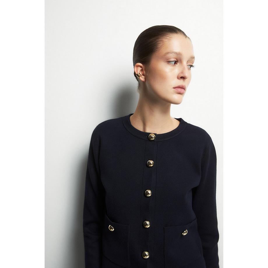 Sfera Cardigan à Boutons Dorés  