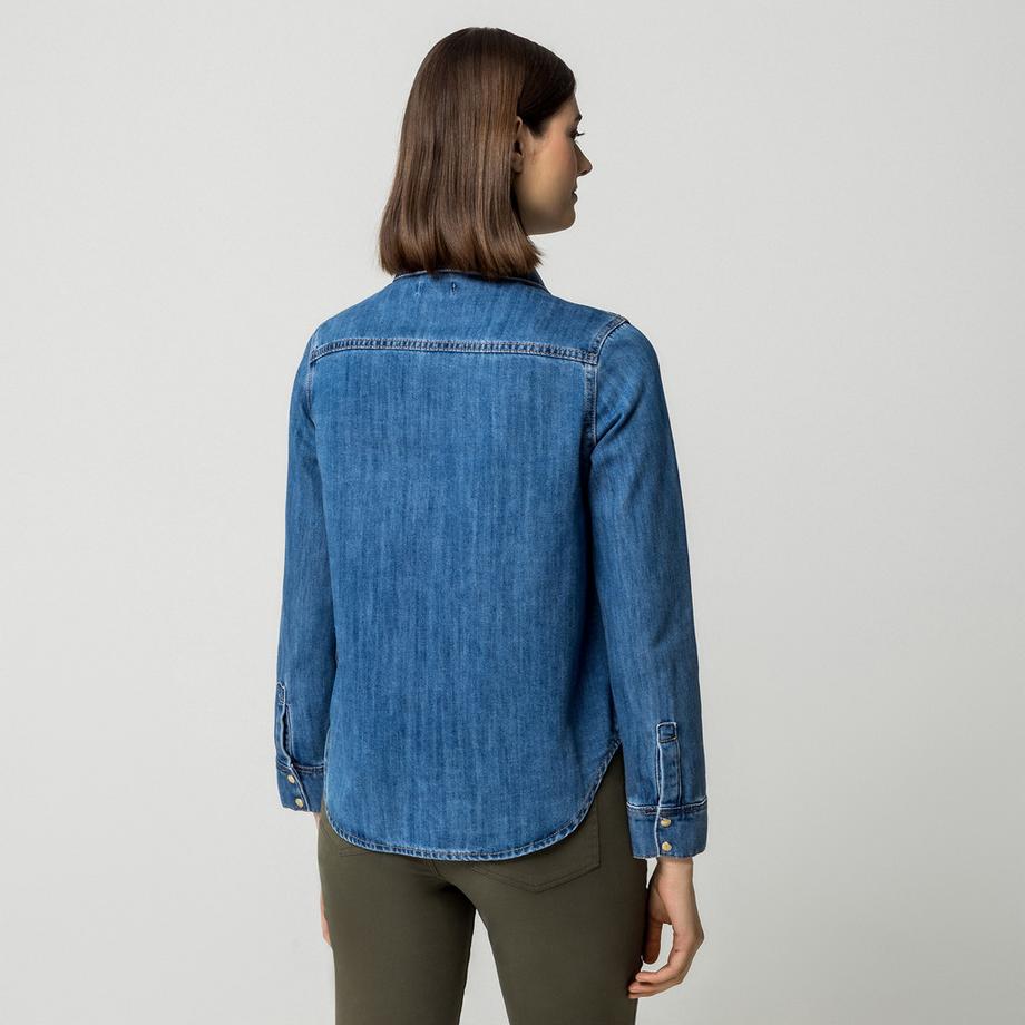 Manor Woman Jeans Langarmhemd  
