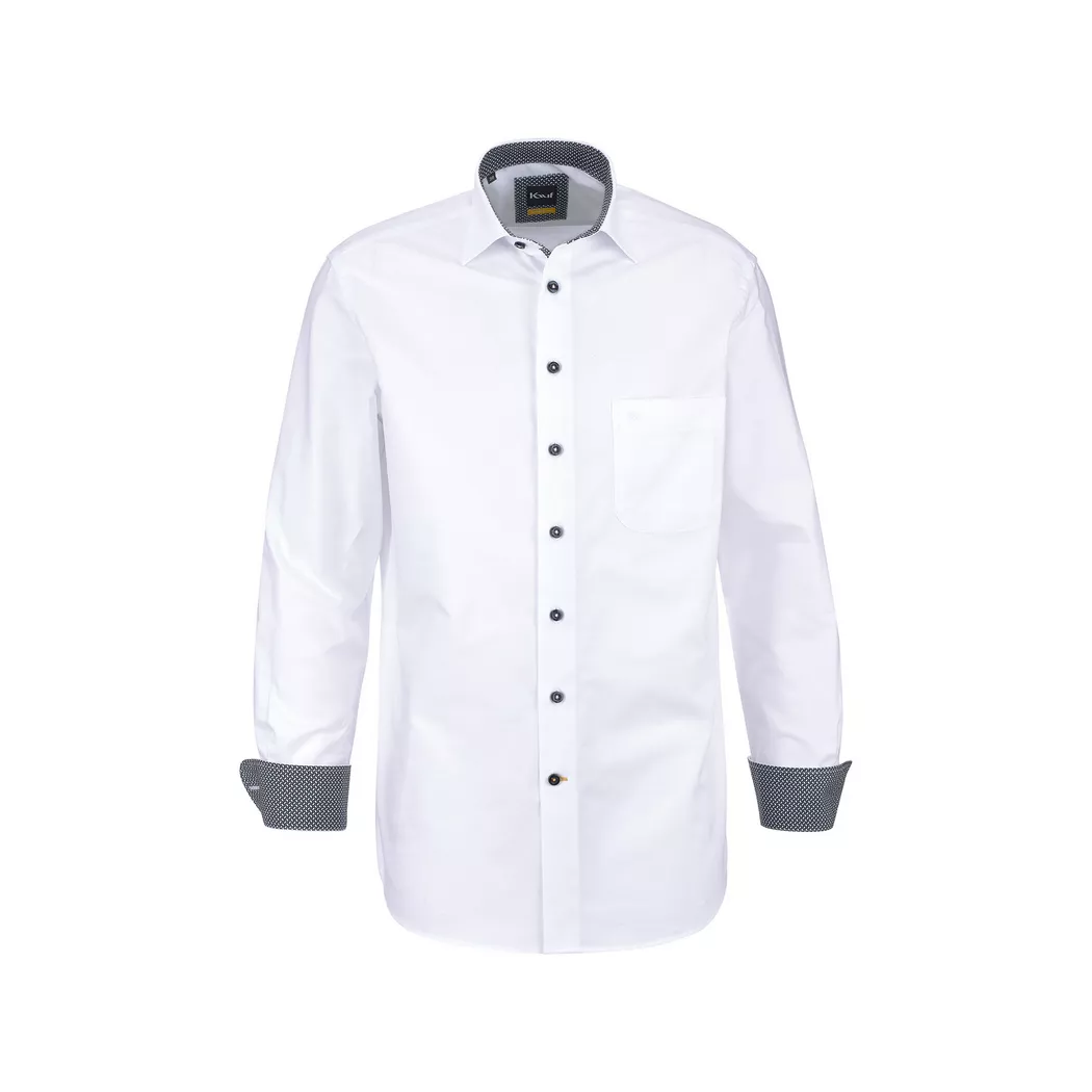 Kauf - Hemd, Modern Fit, langarm, für Herren, Weiss, Größe 44
