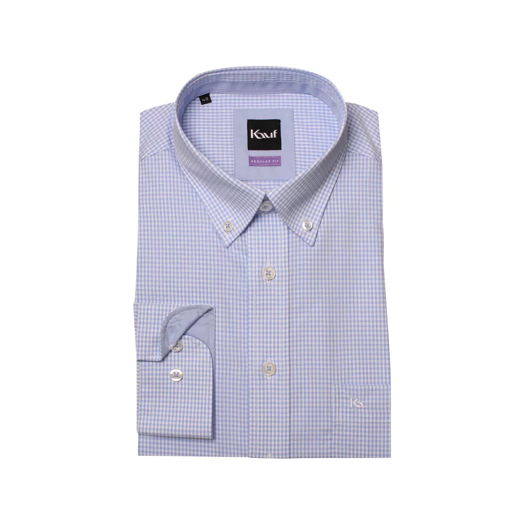 Kauf - Hemd, Regular Fit, langarm, für Herren, Blau, Größe 43