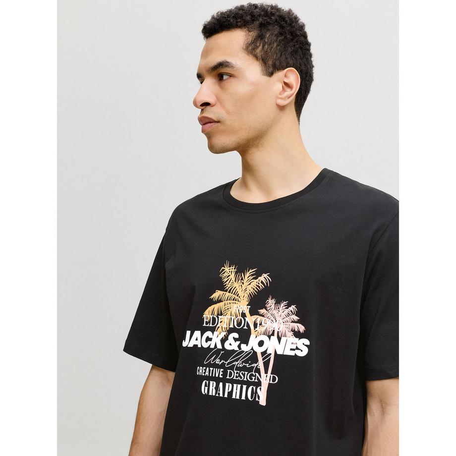 JACK & JONES Rundhals T-Shirt mit Grafikdruck  