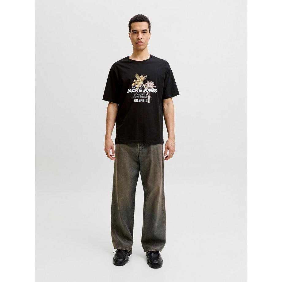 JACK & JONES Rundhals T-Shirt mit Grafikdruck  
