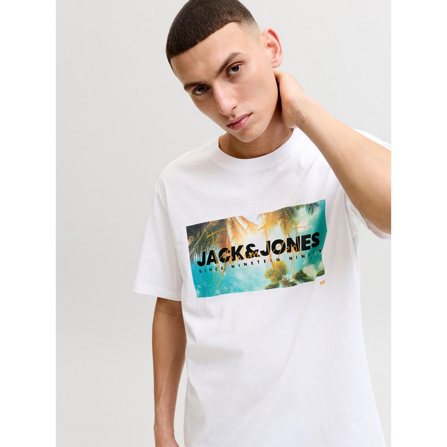 JACK & JONES T-Shirt Stampa Palma  