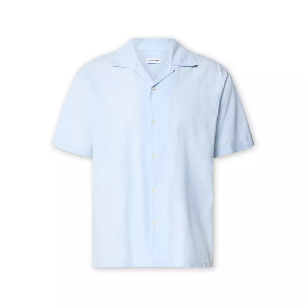 Jack & Jones Chemise à Manches Courtes Ebreeze Linen Blend Resort Celestial Blue S Homme