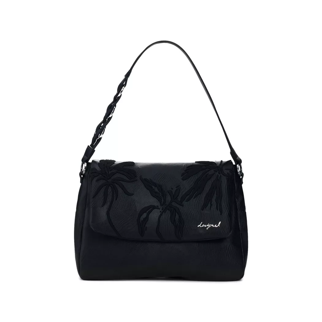 Desigual Sac à dos moyen brodé avec charms BLACK U female 5