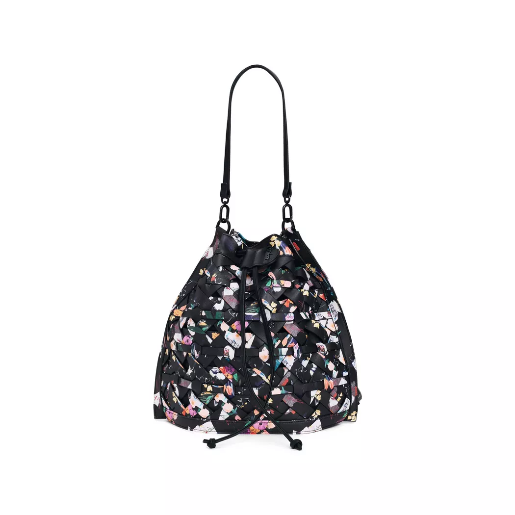Desigual Sac à dos moyen brodé avec charms BLACK U female
