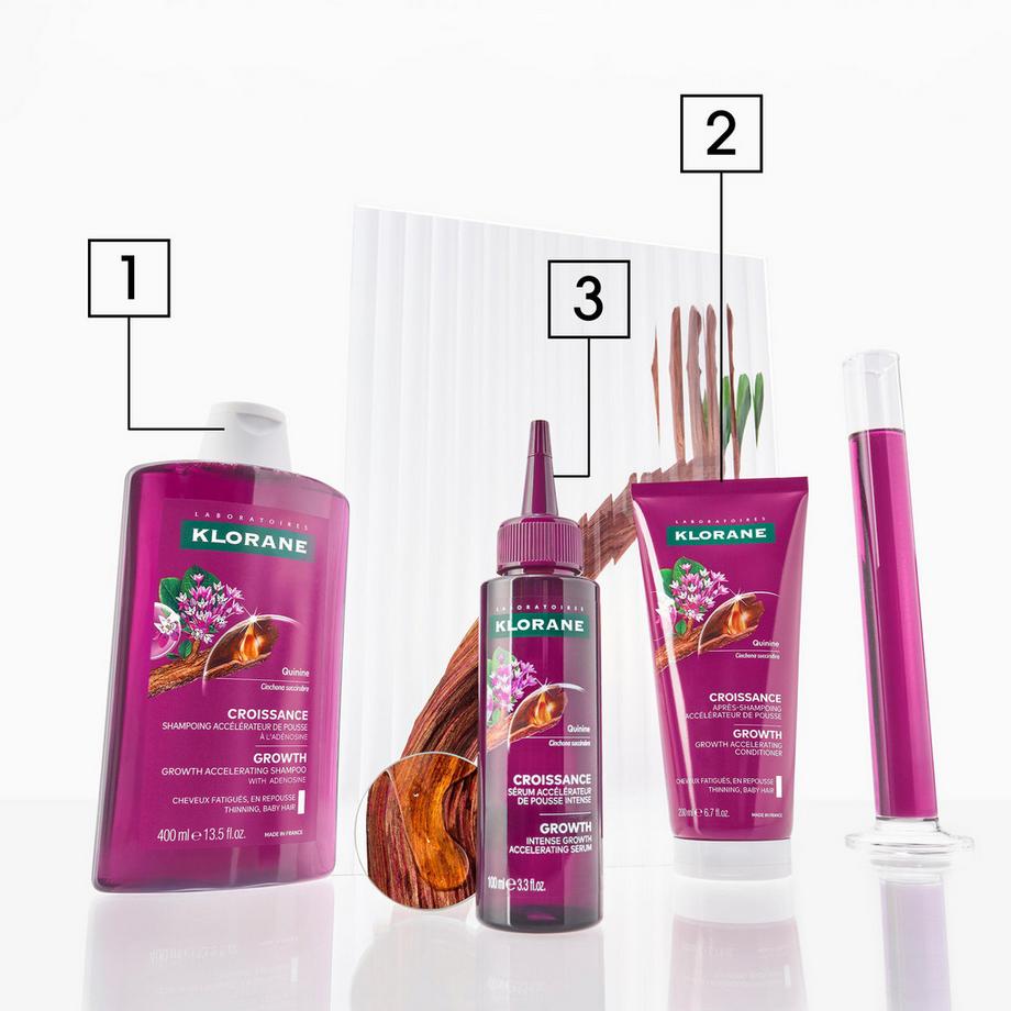 KLORANE  Shampoing favorisant la pousse des cheveux à l'adénosine 