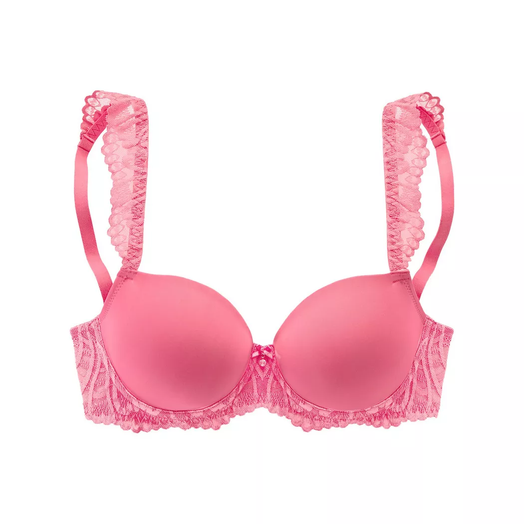Bügel-BH LASCANA "Fabia", Damen, Gr. 85, Cup C, pink, Spitze, Obermaterial: 95% Polyamid, 5% Elasthan, BHs Bügel-BH, aus Stickereispitze in dezent transparenter Optik, sexy Dessous 4