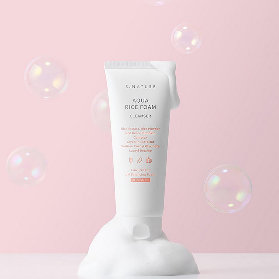 S.NATURE  Aqua Rice Foam Cleanser 
