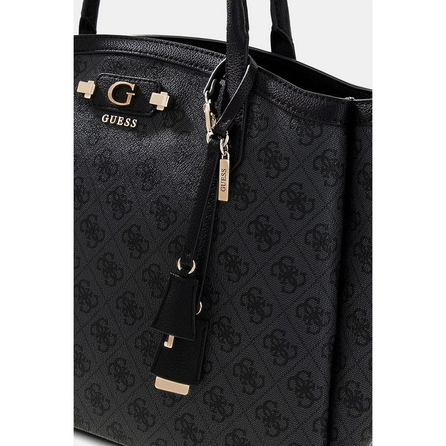 GUESS Lindsey Tote-Bag mit Logodruck und Goldbeschlägen  