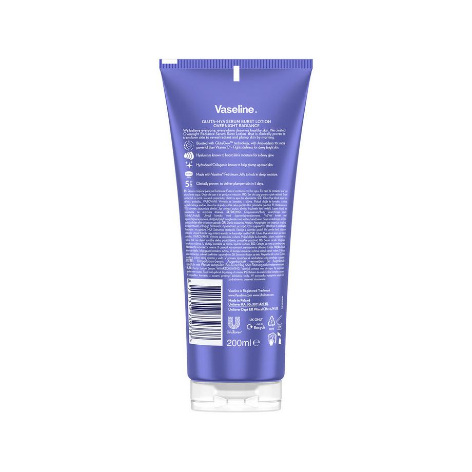 Vaseline  Gluta-Hya Body Serum Overnight Radiance  