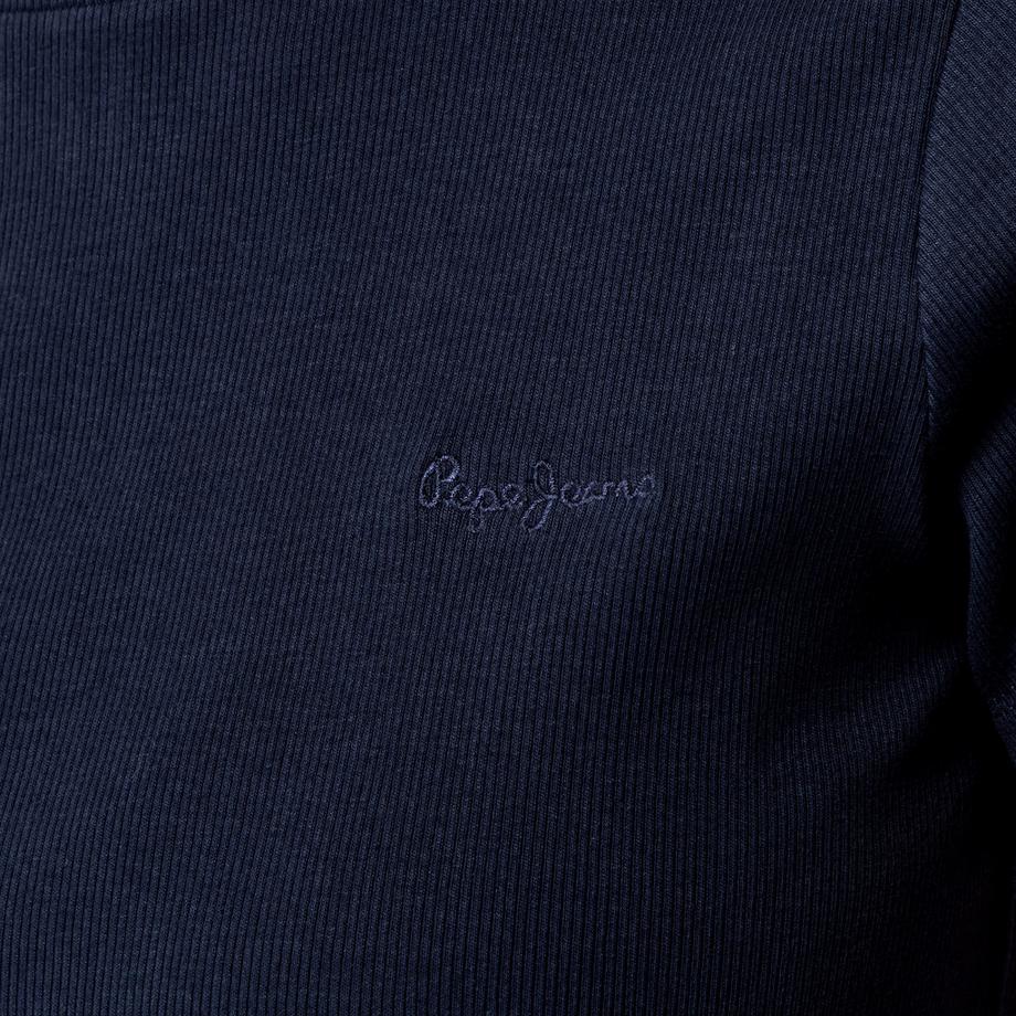 Pepe Jeans London Geripptes Kurzarm T-Shirt mit Logo  