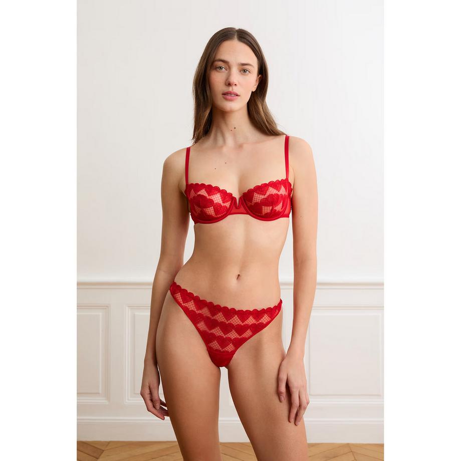 Etam Tanga Brodé Coeur  