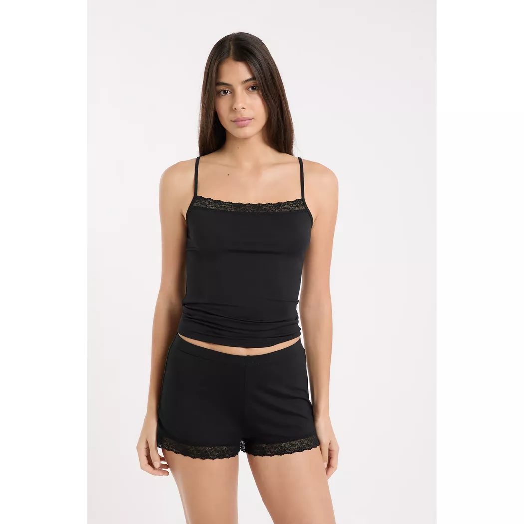 Etam - Pyjamashorts, für Damen, Schwarz, Größe S