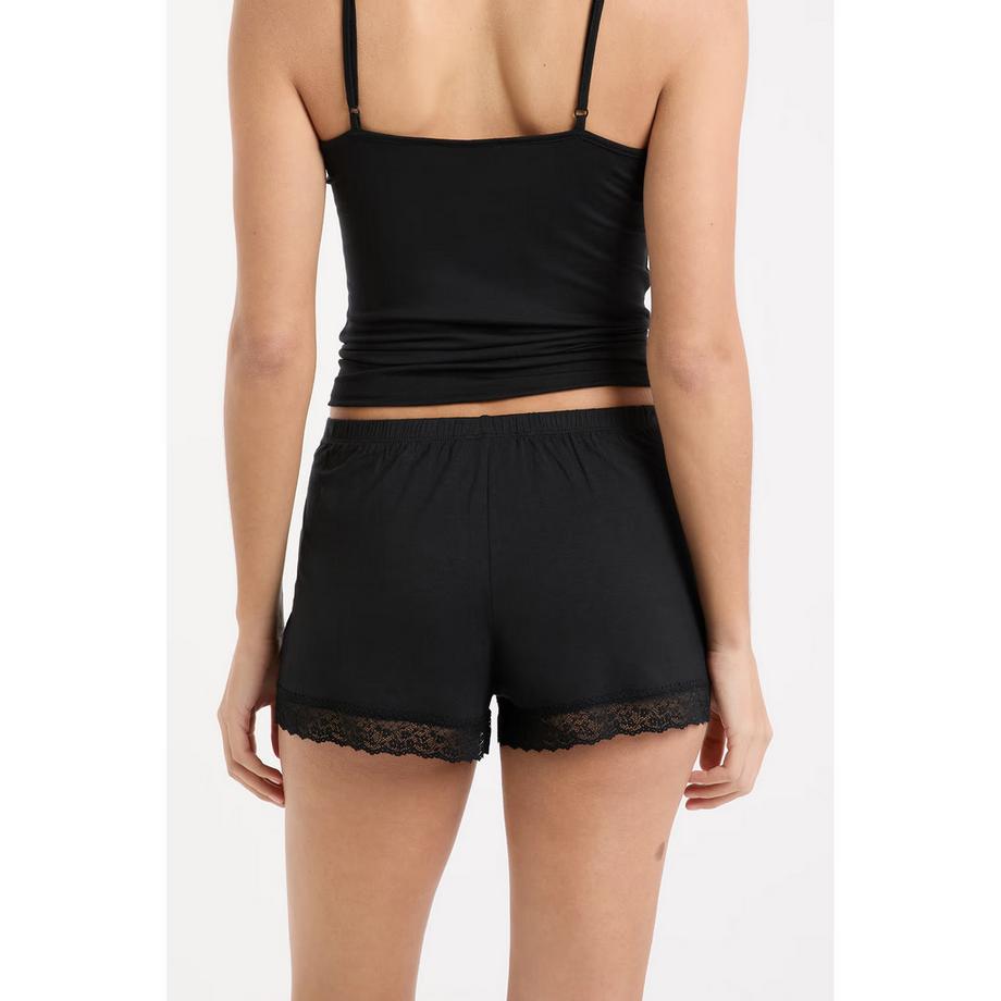 Etam Short de pyjama avec bordure en dentelle  