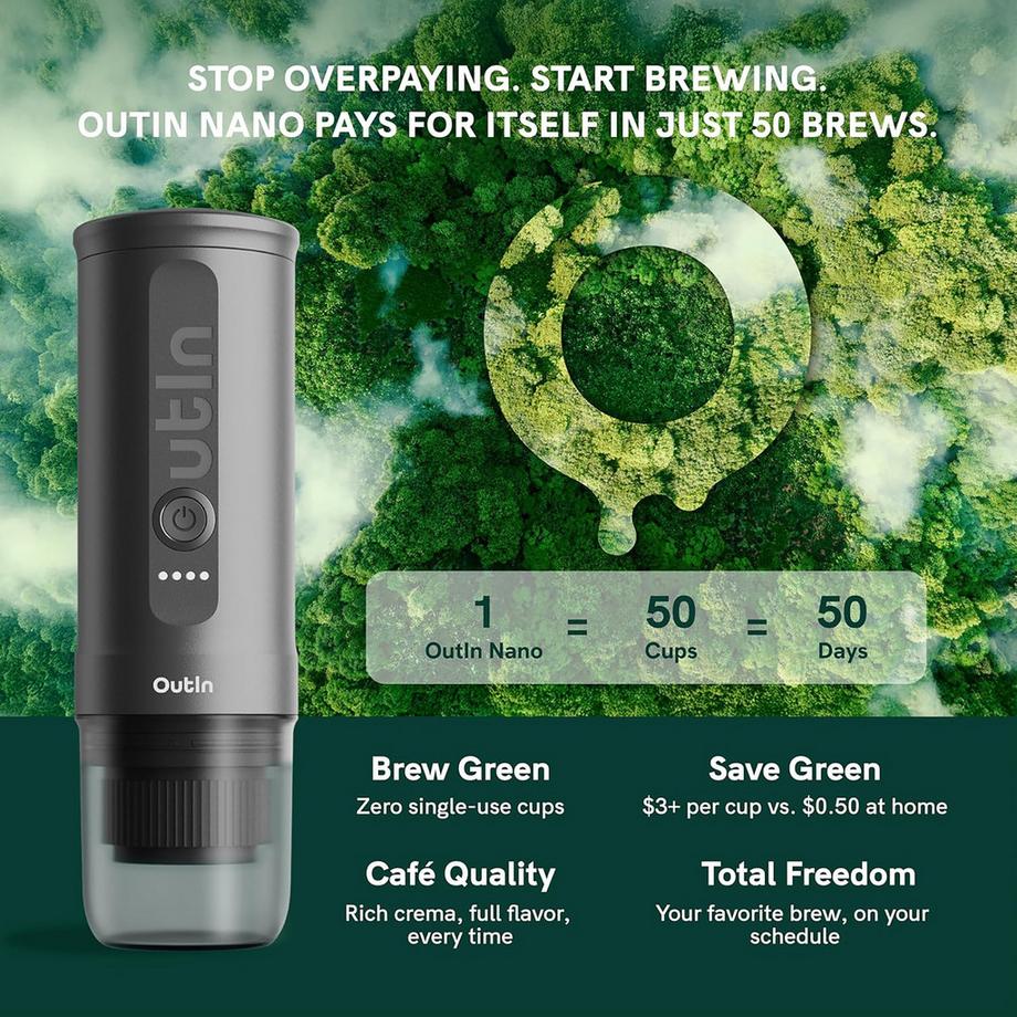 OUTIN Portable Espresso Machine Nano Tragbare Espressomaschine 