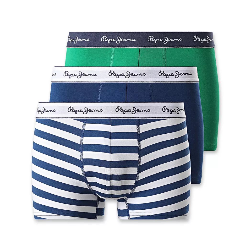 Pepe Jeans Boxers Pmu100006 Trunk 3 Unités Regal Blue L Homme