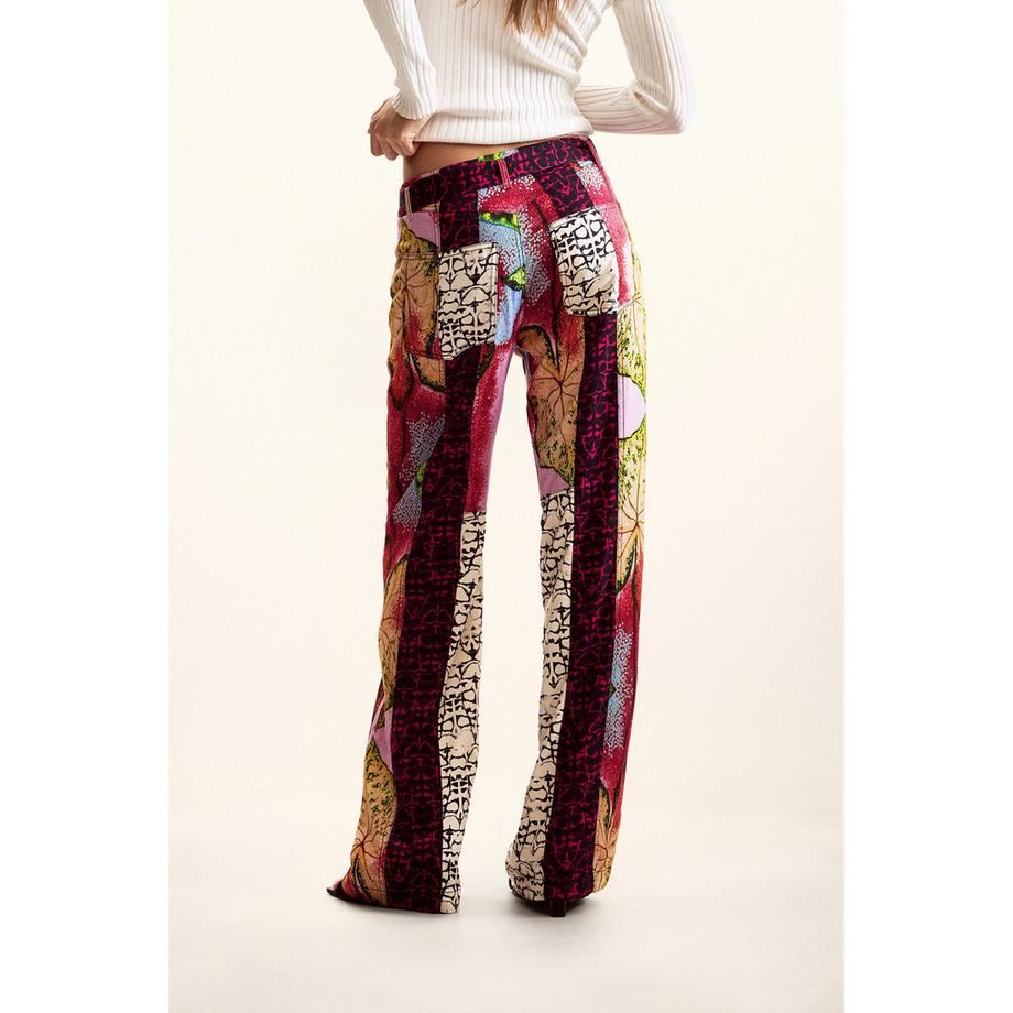 Desigual Pantaloni a gamba larga patchwork  