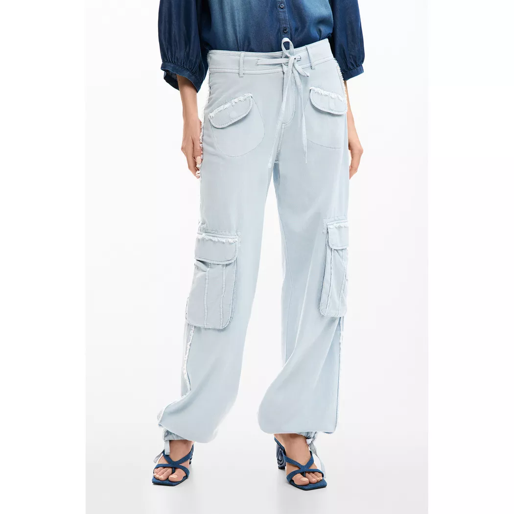 Desigual Pantalon cargo poches BLUE M female