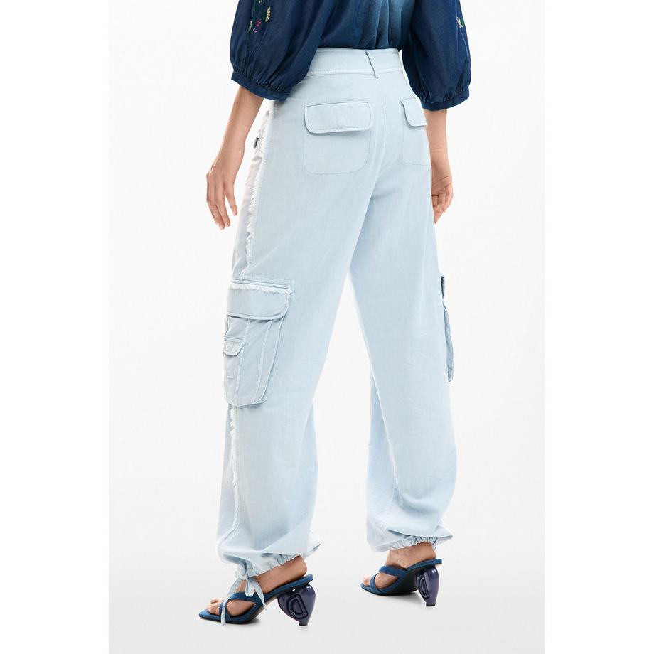 Desigual Pantaloni Cargo Village con Coulisse in Vita  
