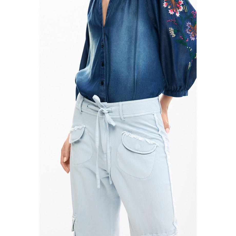 Desigual Pantaloni Cargo Village con Coulisse in Vita  