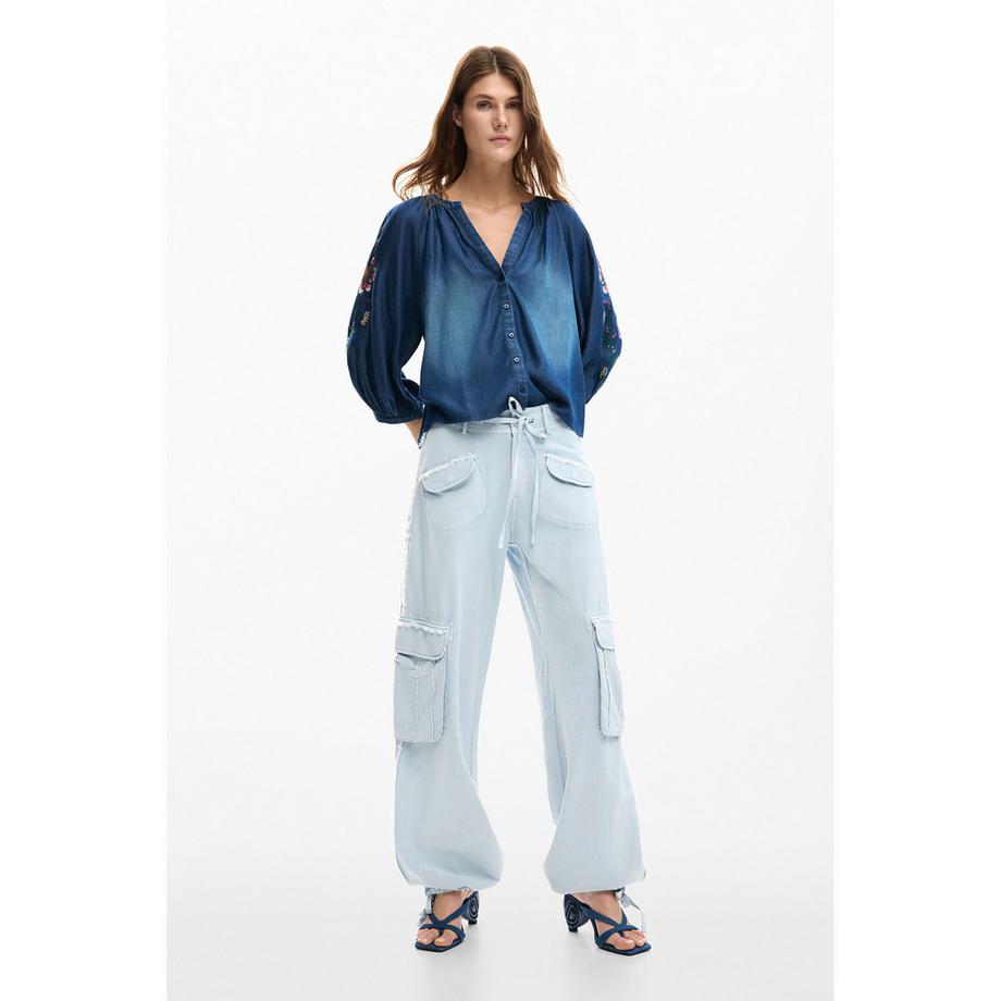 Desigual Pantaloni Cargo Village con Coulisse in Vita  