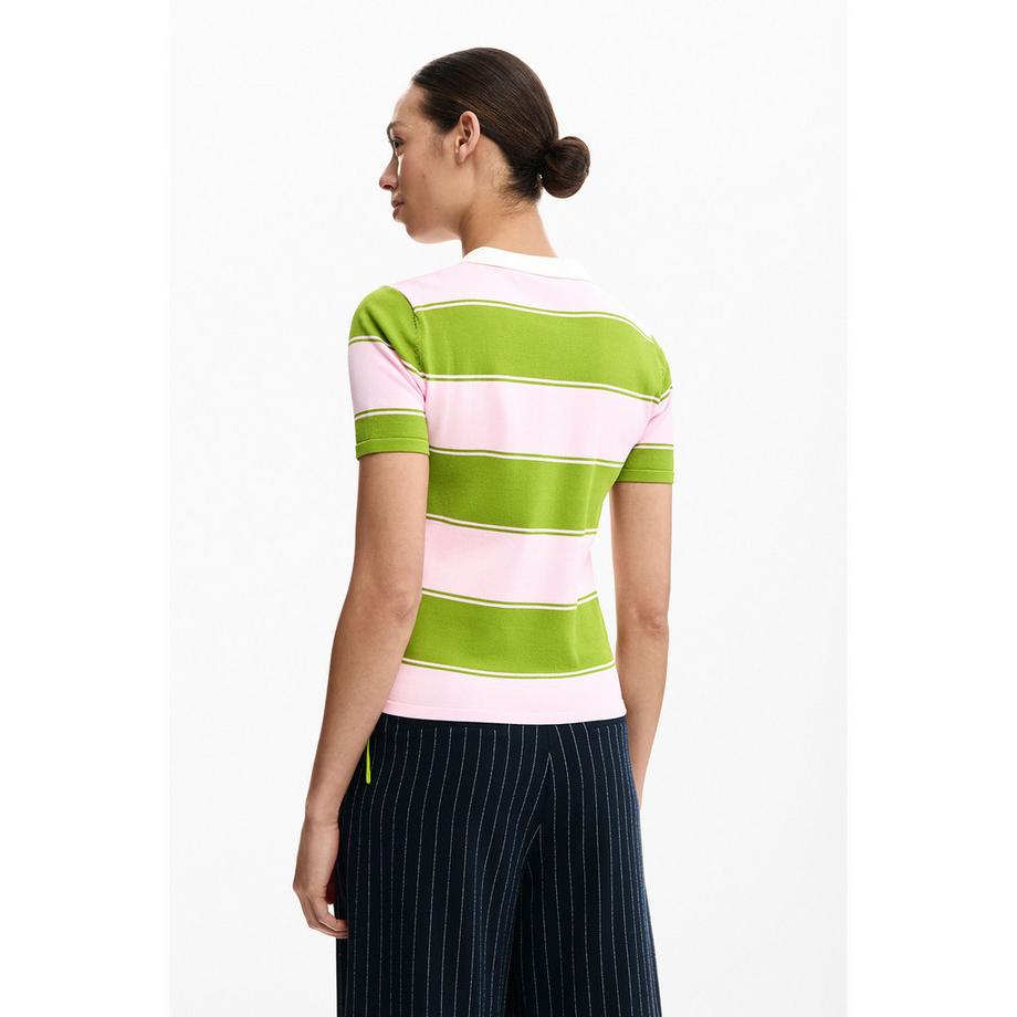 Desigual T-shirt Polo a Righe  