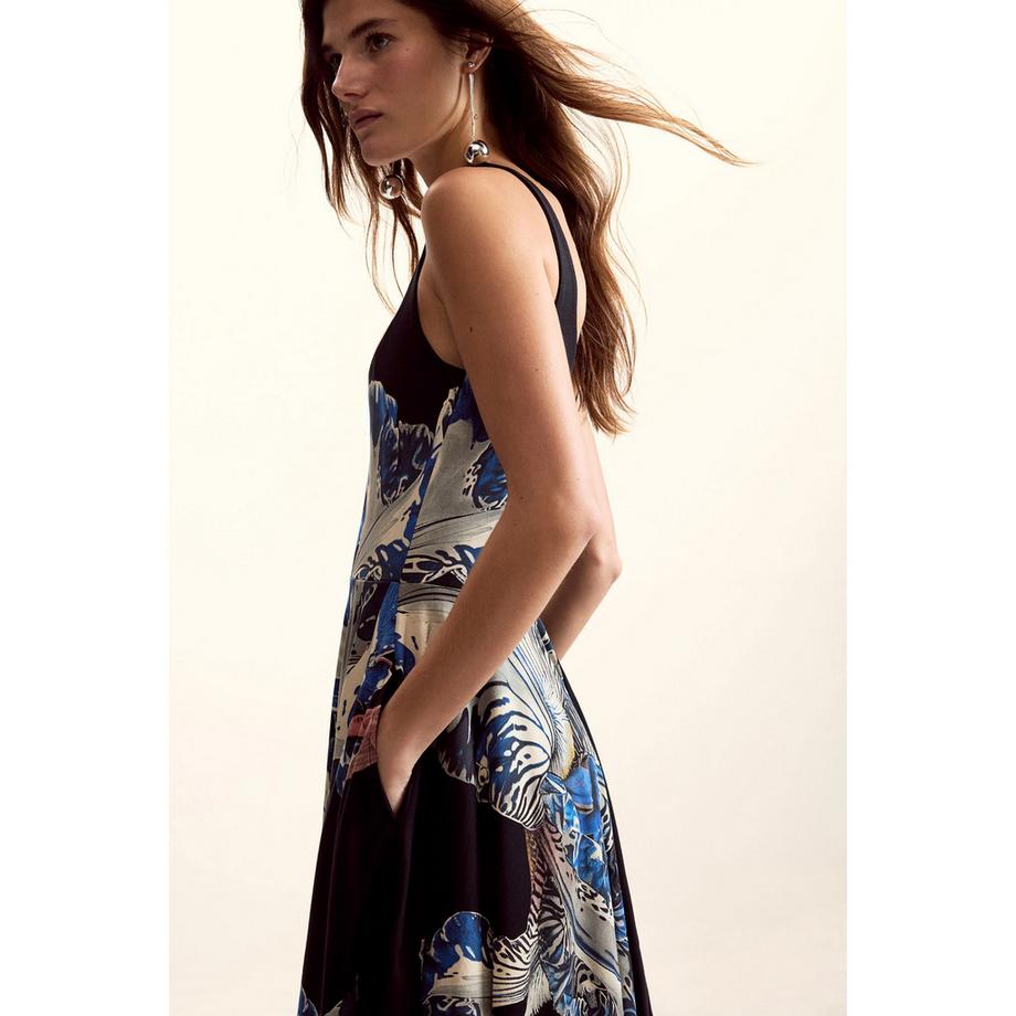 Desigual Ärmelloses Midikleid mit asymmetrischem Saum  