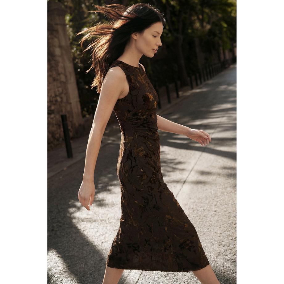 Desigual Ärmelloses geblümtes Midikleid  