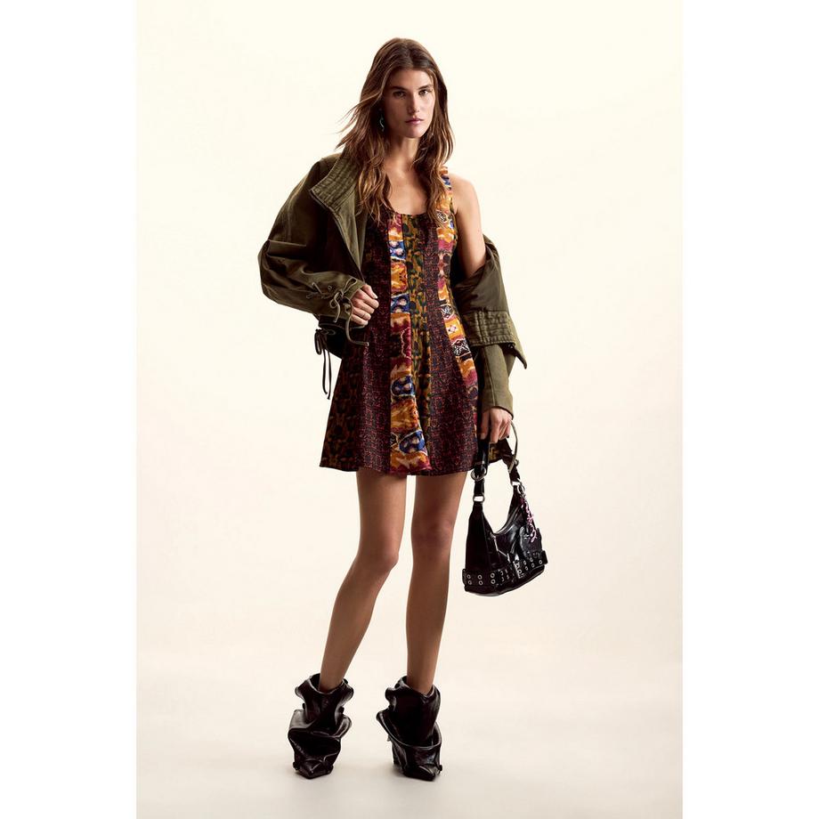 Desigual Ärmelloses Minikleid Abstraktes Muster  