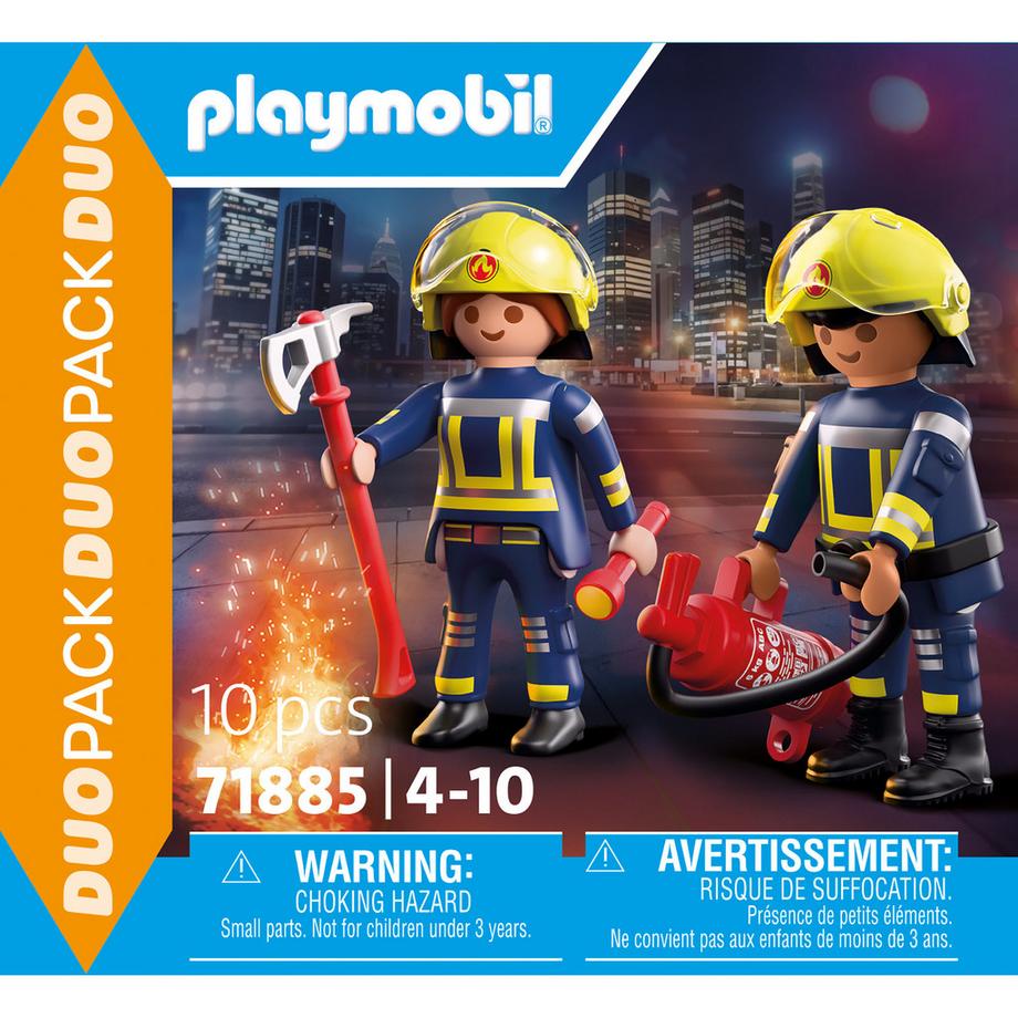 Playmobil  71885 Duo : Pompiers avec hache et extincteur 