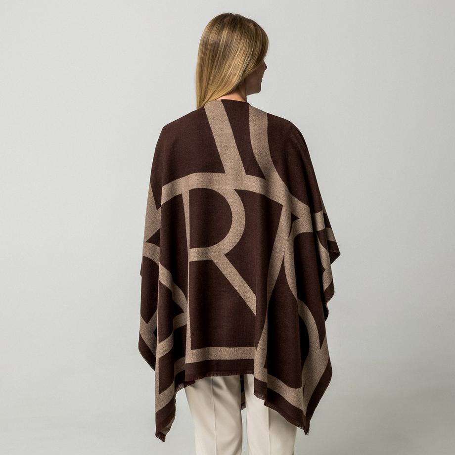 Manor Woman Poncho à Motif Géométrique  