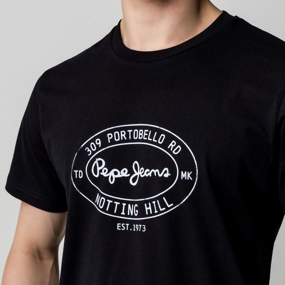 Pepe Jeans London T-Shirt Imprimé Logo Coupe Droite  