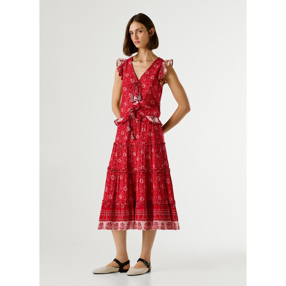 Pepe Jeans London Rock mit Blumenmuster und Stufen  
