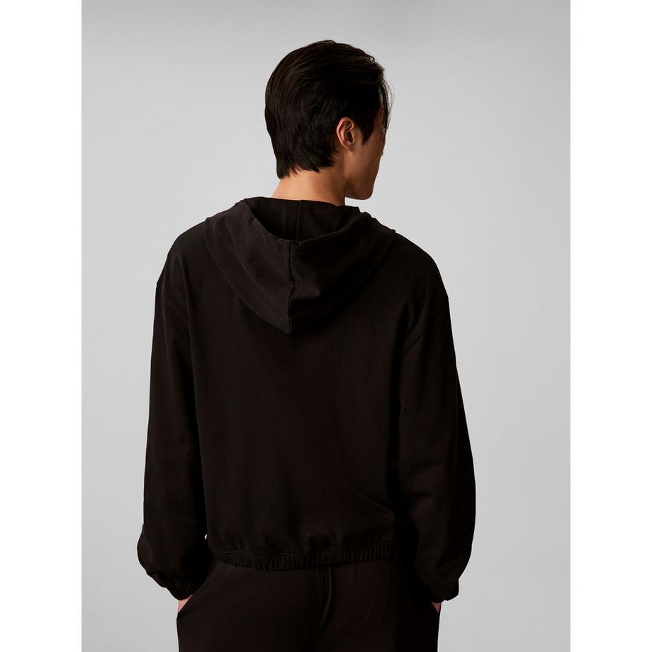 Calvin Klein Felpa Icon Cotton con cappuccio e chiusura lampo  