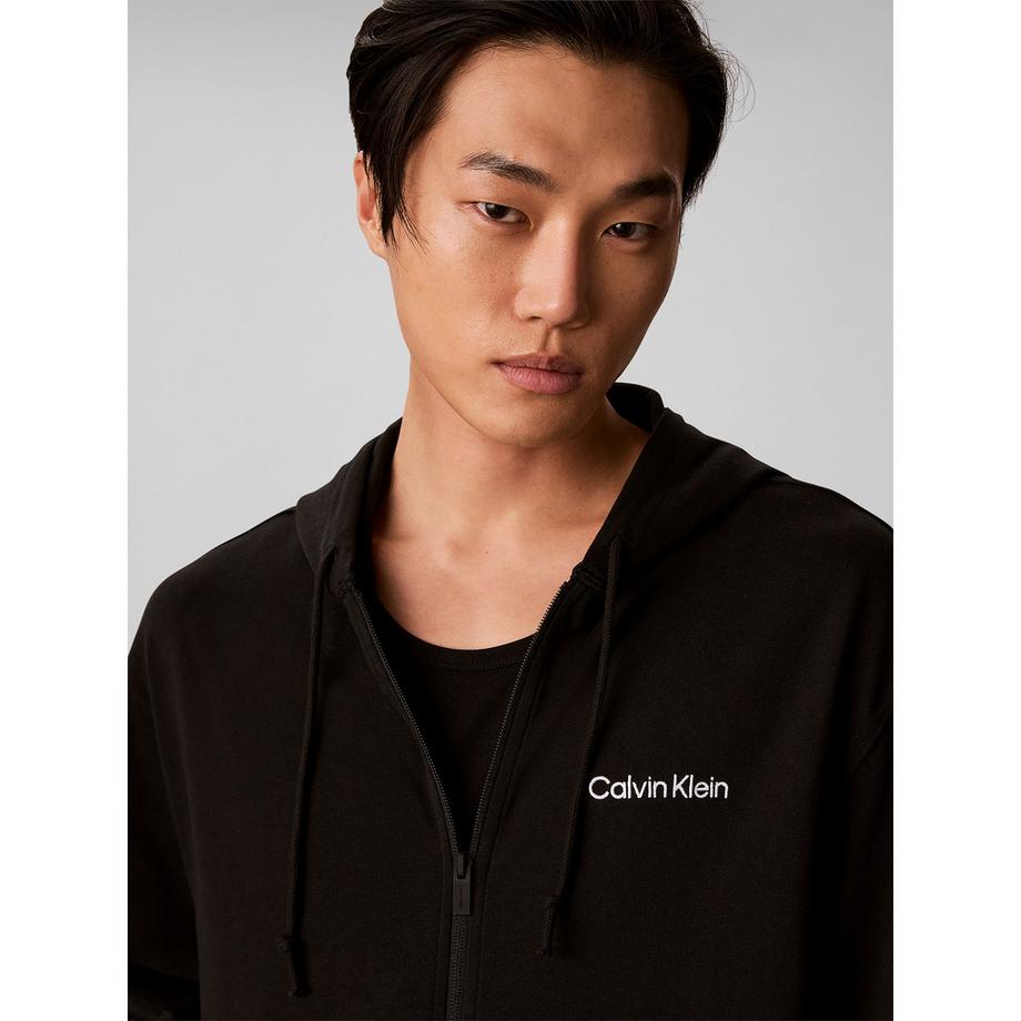 Calvin Klein Felpa Icon Cotton con cappuccio e chiusura lampo  