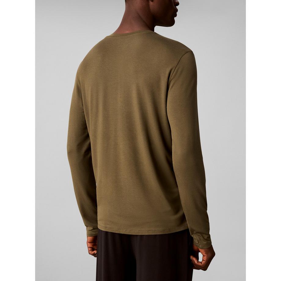 Calvin Klein Ultra Soft Modal Haut de pyjama Henley à manches longues  