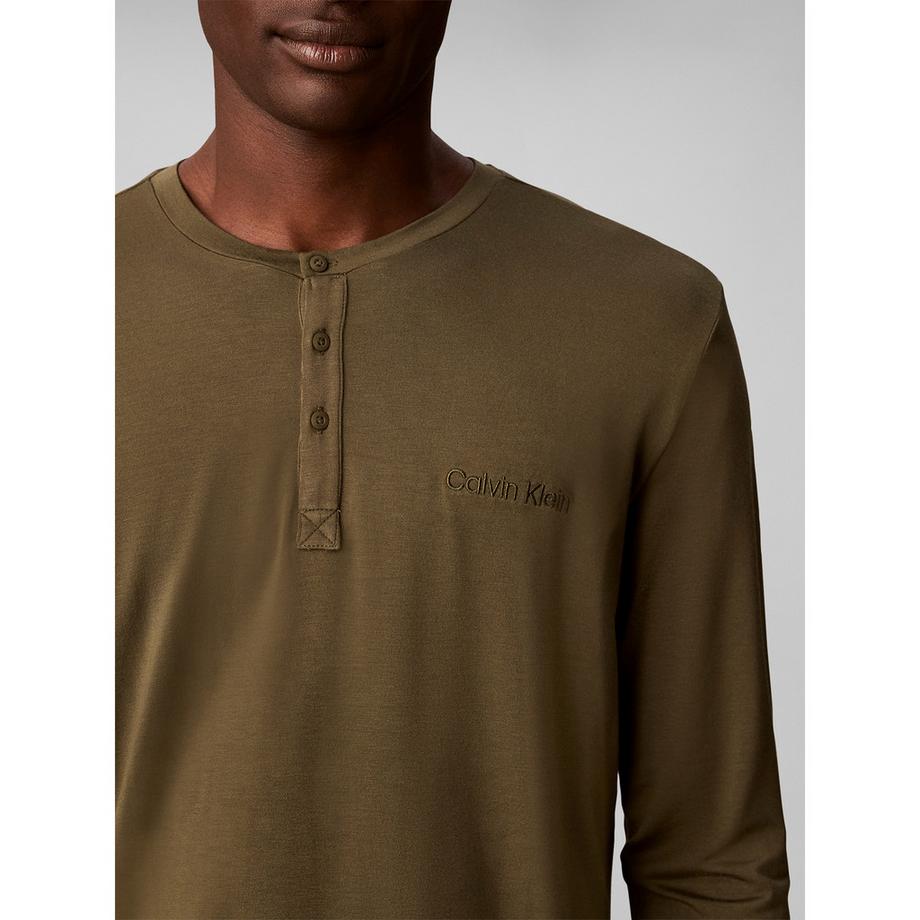 Calvin Klein Ultra Soft Modal Haut de pyjama Henley à manches longues  