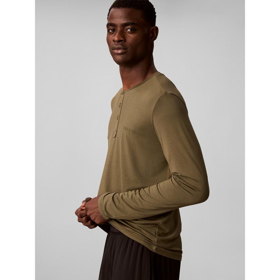 Calvin Klein Ultra Soft Modal Haut de pyjama Henley à manches longues  